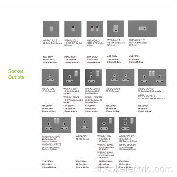 Decoratieve wandschakelaars voor thuis Single Gang D/P Switched